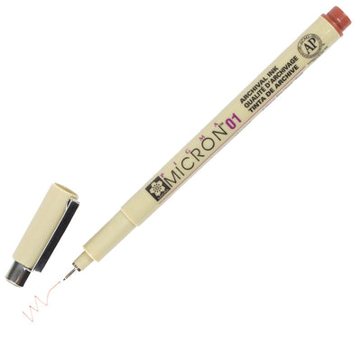 SAKURA PIGMA MICRON PEN BROWN 0.1