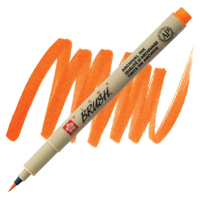 SAKURA PIGMA BRUSH PEN ORANGE