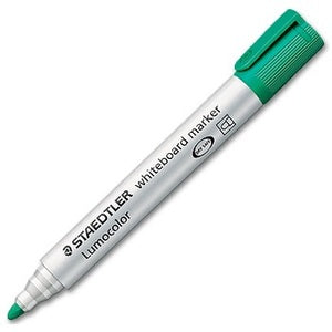 STAEDTLER LUMOCOLOR WHITEBOARD MARKER GREEN 2 MM