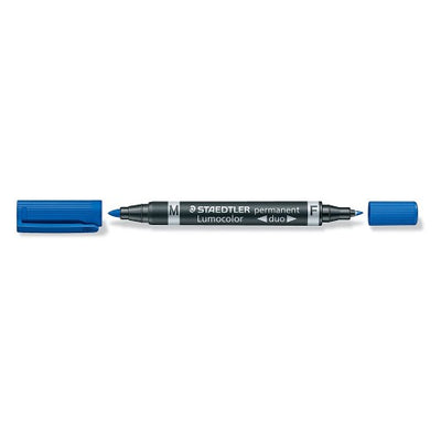 STAEDTLER LUMOCOLOR DUO PERMANENT MARKER BLUE (348 -3)