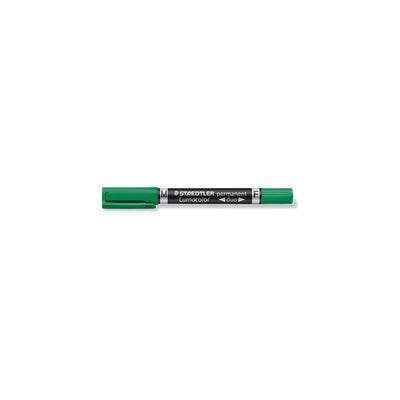 STAEDTLER LUMOCOLOR DUO PERMANENT MARKER GREEN (348 -5)