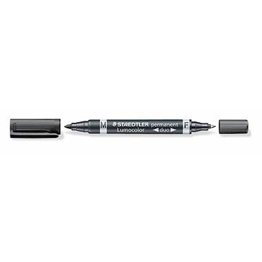 STAEDTLER LUMOCOLOR DUO PERMANENT MARKER BLACK (348 -9)