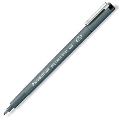 STAEDTLER PIGMENTLINER BLACK 0.8