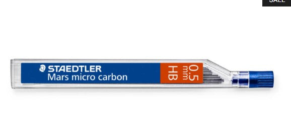 STAEDTLER MARS MICRO CARBON LEADS 12 X 0.5 MM HB  (250 05 HB)