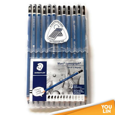 STAEDTLER MARS LUMOGRAPH DRAWING PENCIL SET OF 12 (100-S C12)