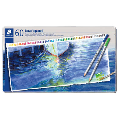 STAEDTLER KARAT AQUARELL PENCILS METAL BOX  Set of 60 (125 M 60)