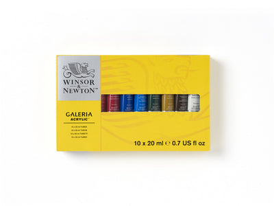 WINSOR & NEWTON GALERIA ACRYLIC COLOUR SET OF 10 X 20 ML (2190525)