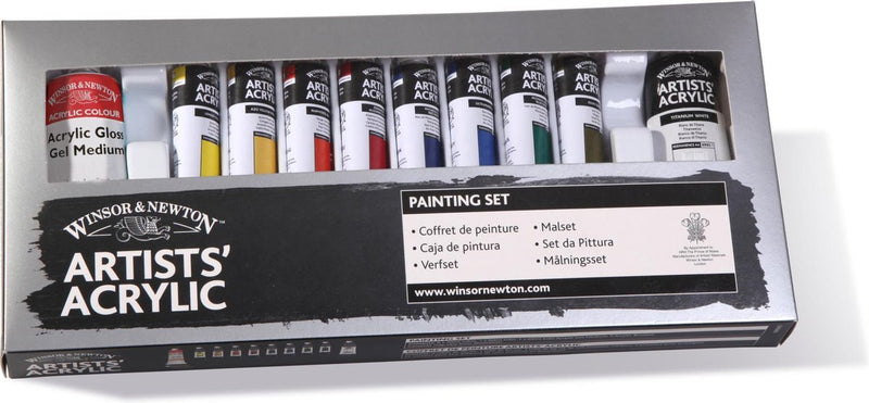 WINSOR & NEWTON PROFESSIONAL ACRYLIC COLOUR SET OF 8 X 20 ML