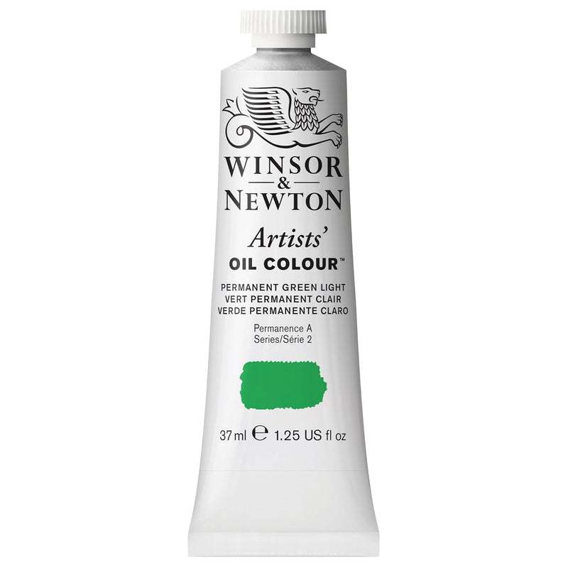 WINSOR & NEWTON ARTIST OIL COLOUR 37 ML PERMANENT GREEN LIGHT S2 (483)