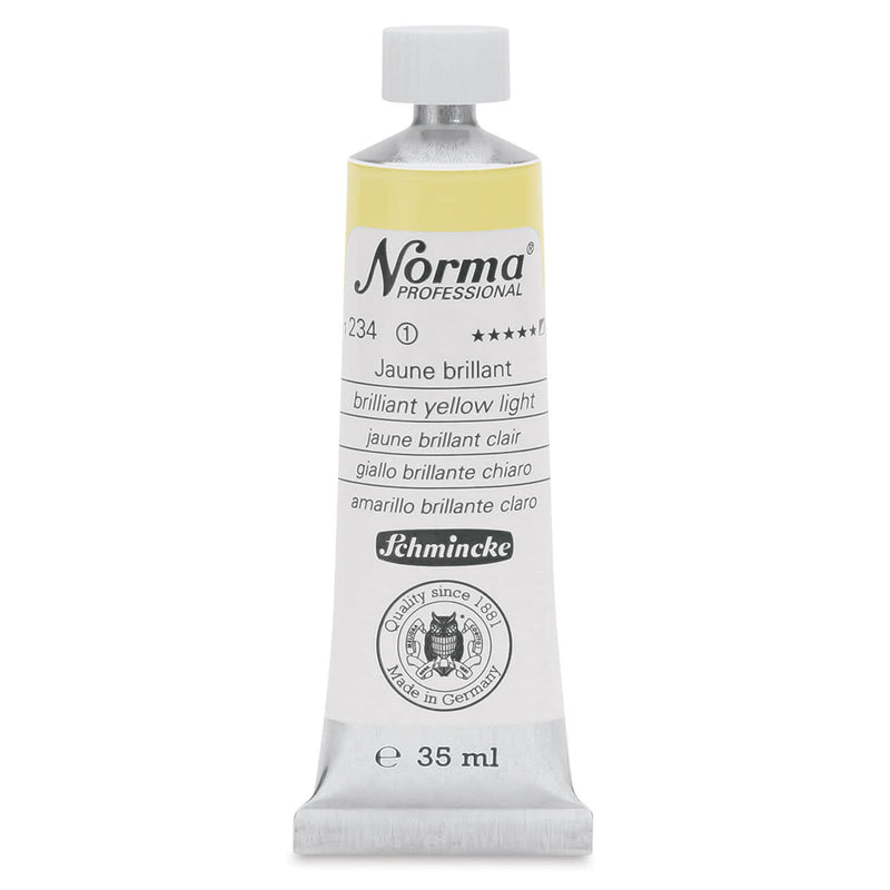 SCHMINCKE NORMA PROFESSIONAL OIL COLOUR 35 ML SR 1 BRILLIANT YELLOW LIGHT (234)