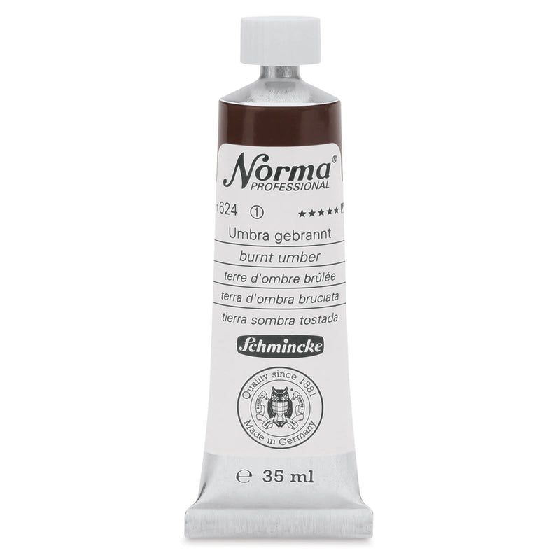 SCHMINCKE NORMA PROFESSIONAL OIL COLOUR 35 ML SR 1 BURNT UMBER (624)