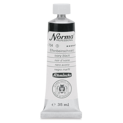 SCHMINCKE NORMA PROFESSIONAL OIL COLOUR 35 ML SR 1 IVORY BLACK (704)