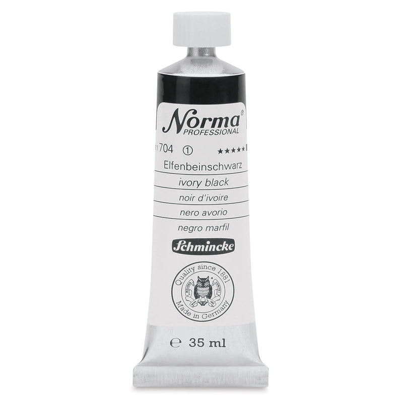 SCHMINCKE NORMA PROFESSIONAL OIL COLOUR 35 ML SR 1 IVORY BLACK (704)
