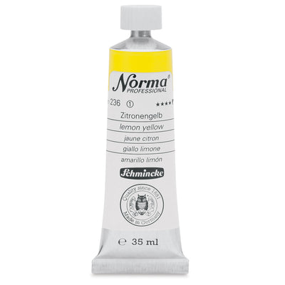 SCHMINCKE NORMA PROFESSIONAL OIL COLOUR 35 ML SR 1 LEMON YELLOW (236)