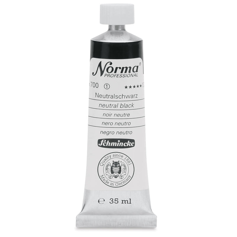 SCHMINCKE NORMA PROFESSIONAL OIL COLOUR 35 ML SR 1 NEUTRAL BLACK (700)