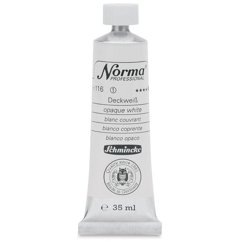 SCHMINCKE NORMA PROFESSIONAL OIL COLOUR 35 ML SR 1 OPAQUE WHITE (116)