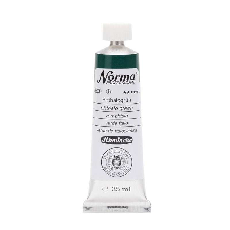 SCHMINCKE NORMA PROFESSIONAL OIL COLOUR 35 ML SR 1 PHTHALO GREEN (500)
