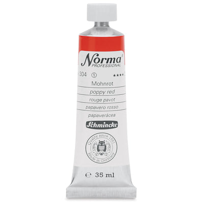 SCHMINCKE NORMA PROFESSIONAL OIL COLOUR 35 ML SR 1 POPPY RED (304)