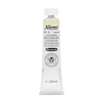 SCHMINCKE NORMA PROFESSIONAL OIL COLOUR 120 ML SR 1 BRILLIANT YELLOW LIGH (234)