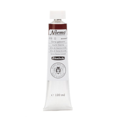 SCHMINCKE NORMA PROFESSIONAL OIL COLOUR 120 ML SR 1 BURNT SIENNA (610)