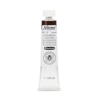 SCHMINCKE NORMA PROFESSIONAL OIL COLOUR 120 ML SR 1 BURNT UMBER (624)