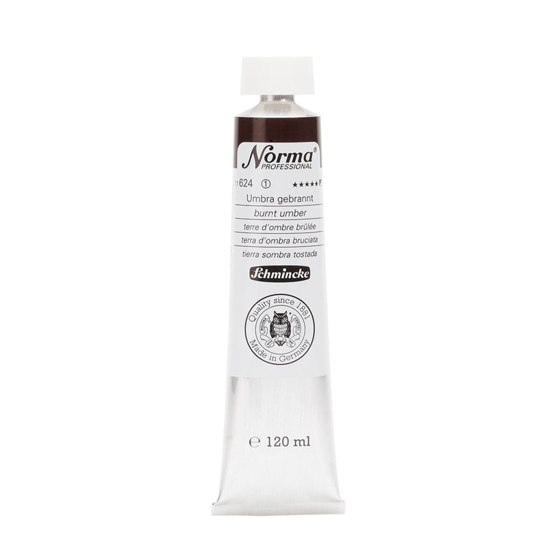 SCHMINCKE NORMA PROFESSIONAL OIL COLOUR 120 ML SR 1 BURNT UMBER (624)