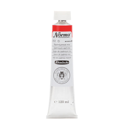SCHMINCKE NORMA PROFESSIONAL OIL COLOUR 120 ML SR 1 CADMIUM RED MIX (312)