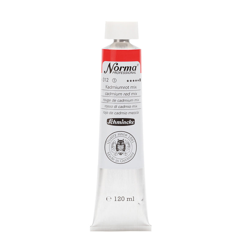 SCHMINCKE NORMA PROFESSIONAL OIL COLOUR 120 ML SR 1 CADMIUM RED MIX (312)