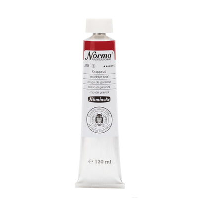 SCHMINCKE NORMA PROFESSIONAL OIL COLOUR 120 ML SR 1 MADDER RED (318)