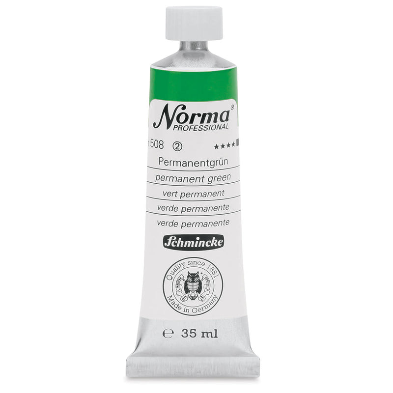 SCHMINCKE NORMA PROFESSIONAL OIL COLOUR 35 ML SR 3 PERMANENT GREEN (508)