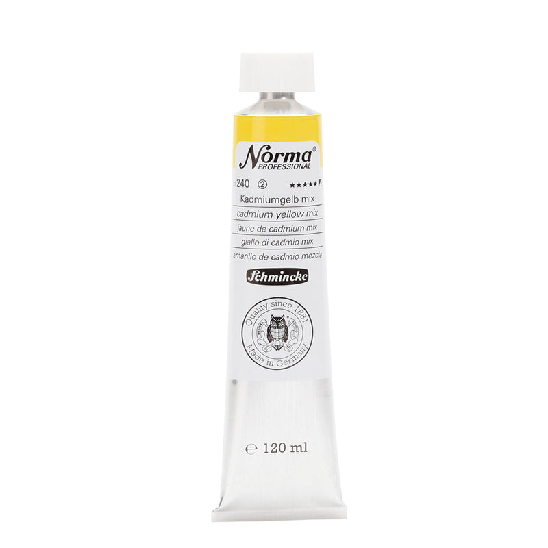 SCHMINCKE NORMA PROFESSIONAL OIL COLOUR 120 ML SR 2 CADMIUM YELLOW MIX (240)