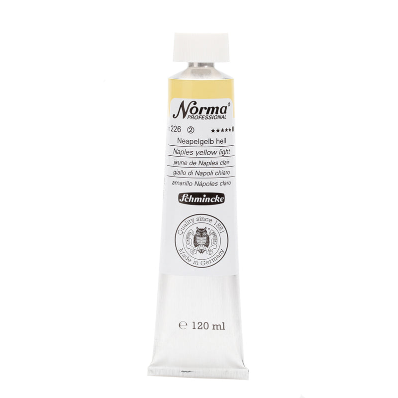 SCHMINCKE NORMA PROFESSIONAL OIL COLOUR 120 ML SR 2 NAPLES YELLOW LIGHT (226)