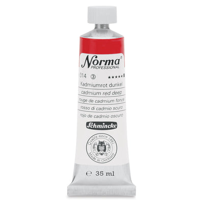 SCHMINCKE NORMA PROFESSIONAL OIL COLOUR 35 ML SR 3 CADMIUM RED DEEP (314)
