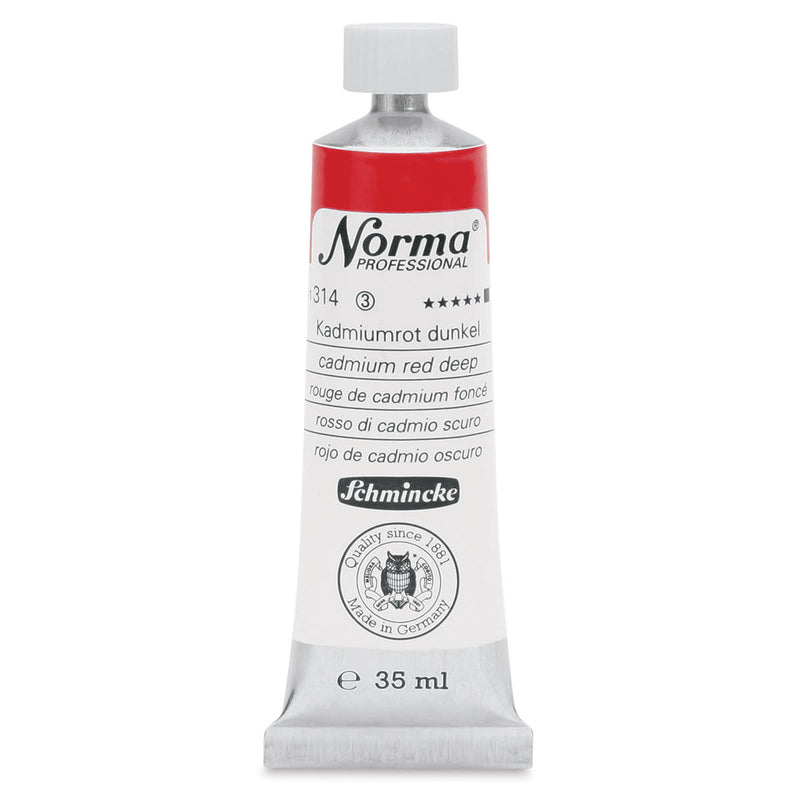 SCHMINCKE NORMA PROFESSIONAL OIL COLOUR 35 ML SR 3 CADMIUM RED DEEP (314)