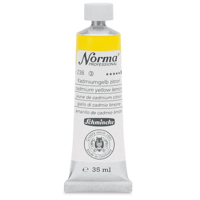 SCHMINCKE NORMA PROFESSIONAL OIL COLOUR 35 ML SR 3 CADMIUM YELLOW LEMON (238)