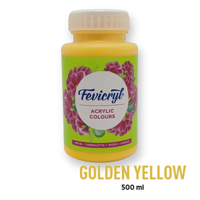 FEVICRYL ACRYLIC COLOUR 09 GOLDN YELLOW 500 ML