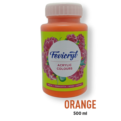 FEVICRYL ACRYLIC COLOUR 17 ORANGE 500 ML