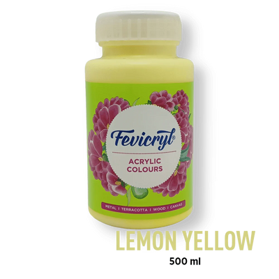 FEVICRYL ACRYLIC COLOUR 11 LE YELLOW 500 ML