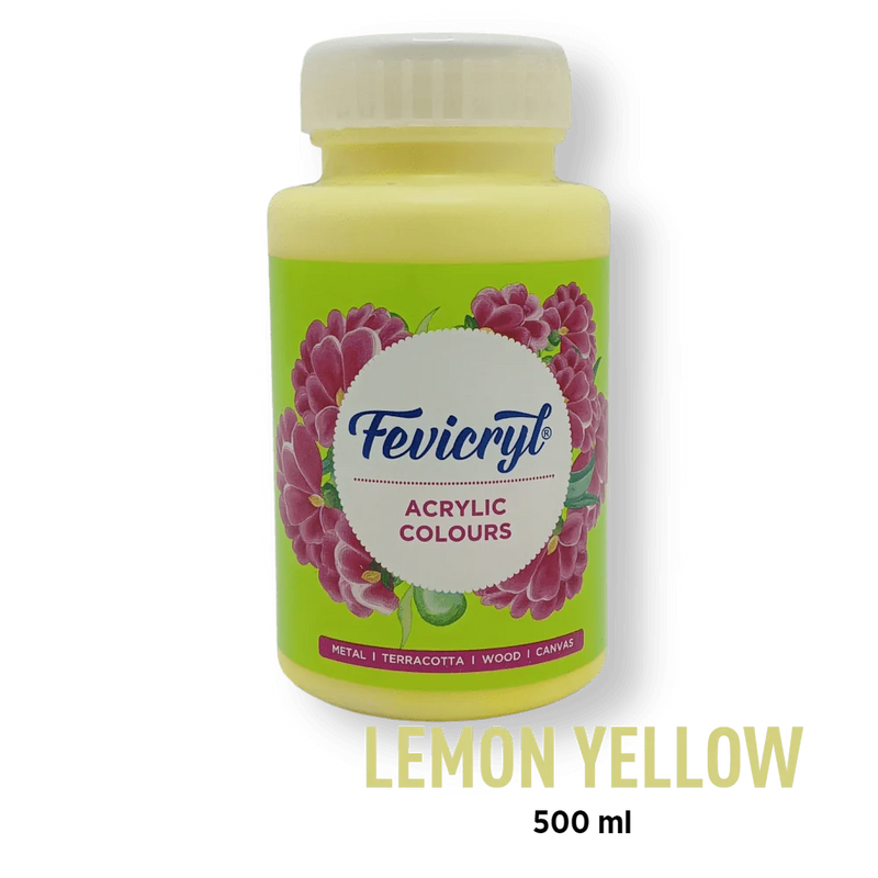 FEVICRYL ACRYLIC COLOUR 11 LE YELLOW 500 ML