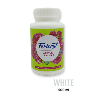 FEVICRYL ACRYLIC COLOUR 27 WHITE 500 ML