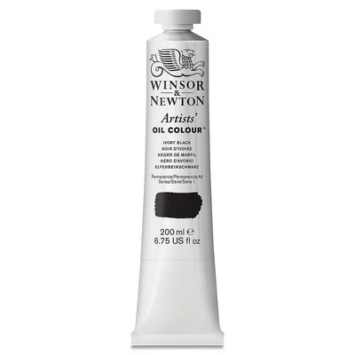 WINSOR & NEWTON ARTIST OIL COLOUR 200 ML SR 1 IVORY BLACK (331)