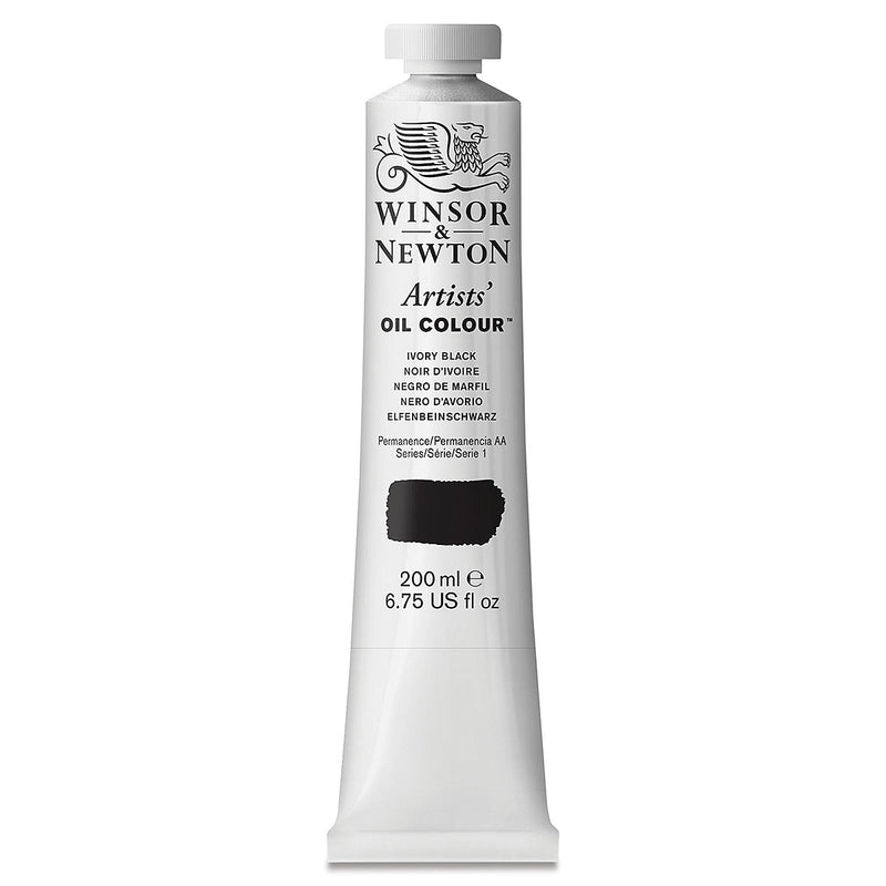 WINSOR & NEWTON ARTIST OIL COLOUR 200 ML SR 1 IVORY BLACK (331)