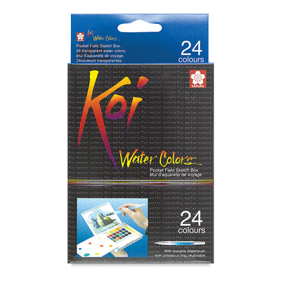 SAKURA KOI WATER COLOUR CAKES  SET OF 24 (XNCW-24N)