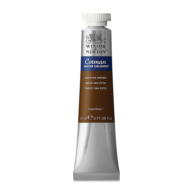 WINSOR & NEWTON COTMAN WATER COLOUR TUBE 21 ML SR  1 VANDYKE BROWN (676)