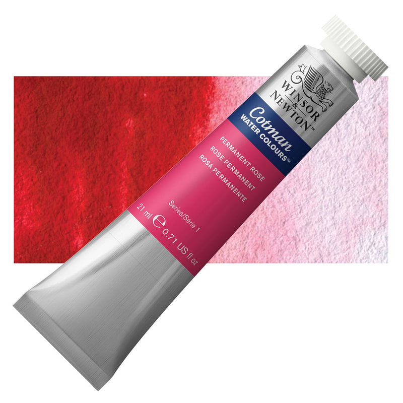 WINSOR & NEWTON COTMAN WATER COLOUR TUBE 21 ML SR  1 PERM ROSE (502)