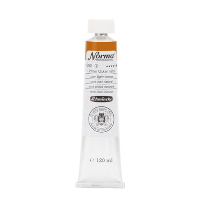 SCHMINCKE NORMA PROFESSIONAL OIL COLOUR 120 ML SR 1 COLOR RAW LIGHT OCHRE (600)