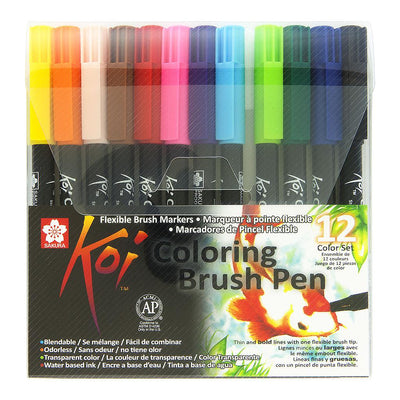 SAKURA KOI WATER COLOUR BRUSH PEN SET OF 12