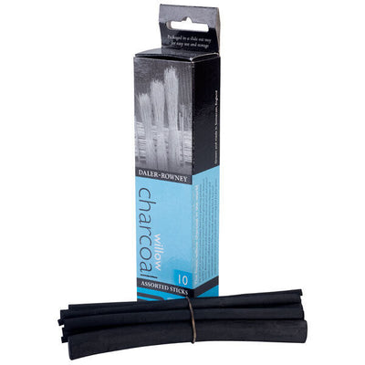 DALER & ROWNEY WILLOW CHARCOAL STICK SET OF 10 (808050010)