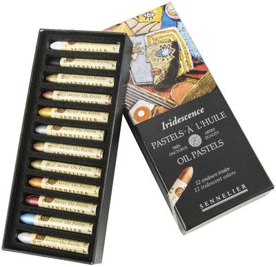 SENNELIER OIL PASTEL BASIC SET OF 12 ASSORTED IRIDESCENT (N132520.121)