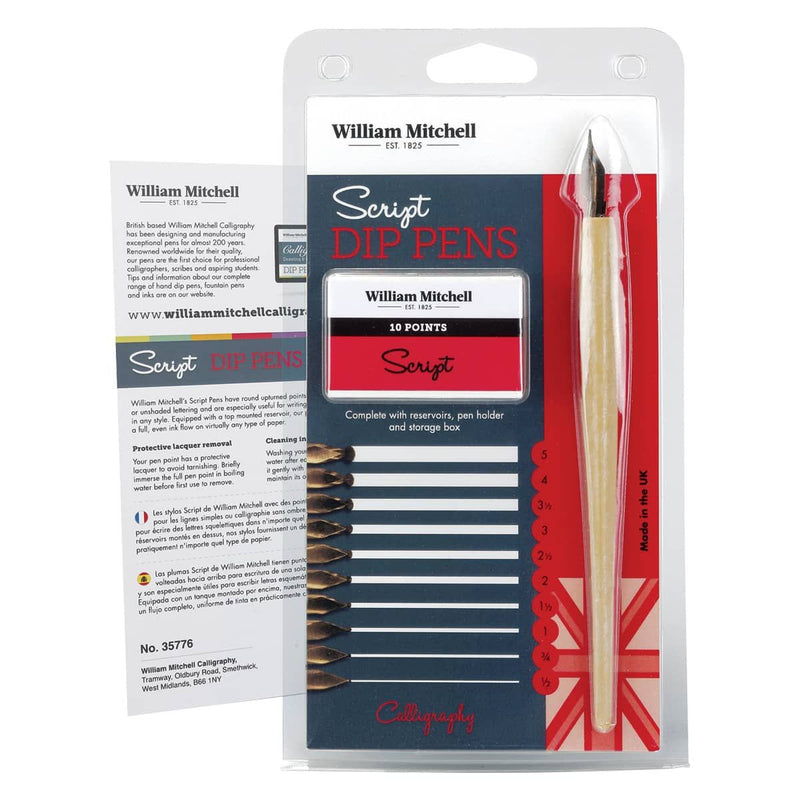 WILLIAM MITCHELL CALLIGRAPHY SCRIPT DIP PEN SET (35776)